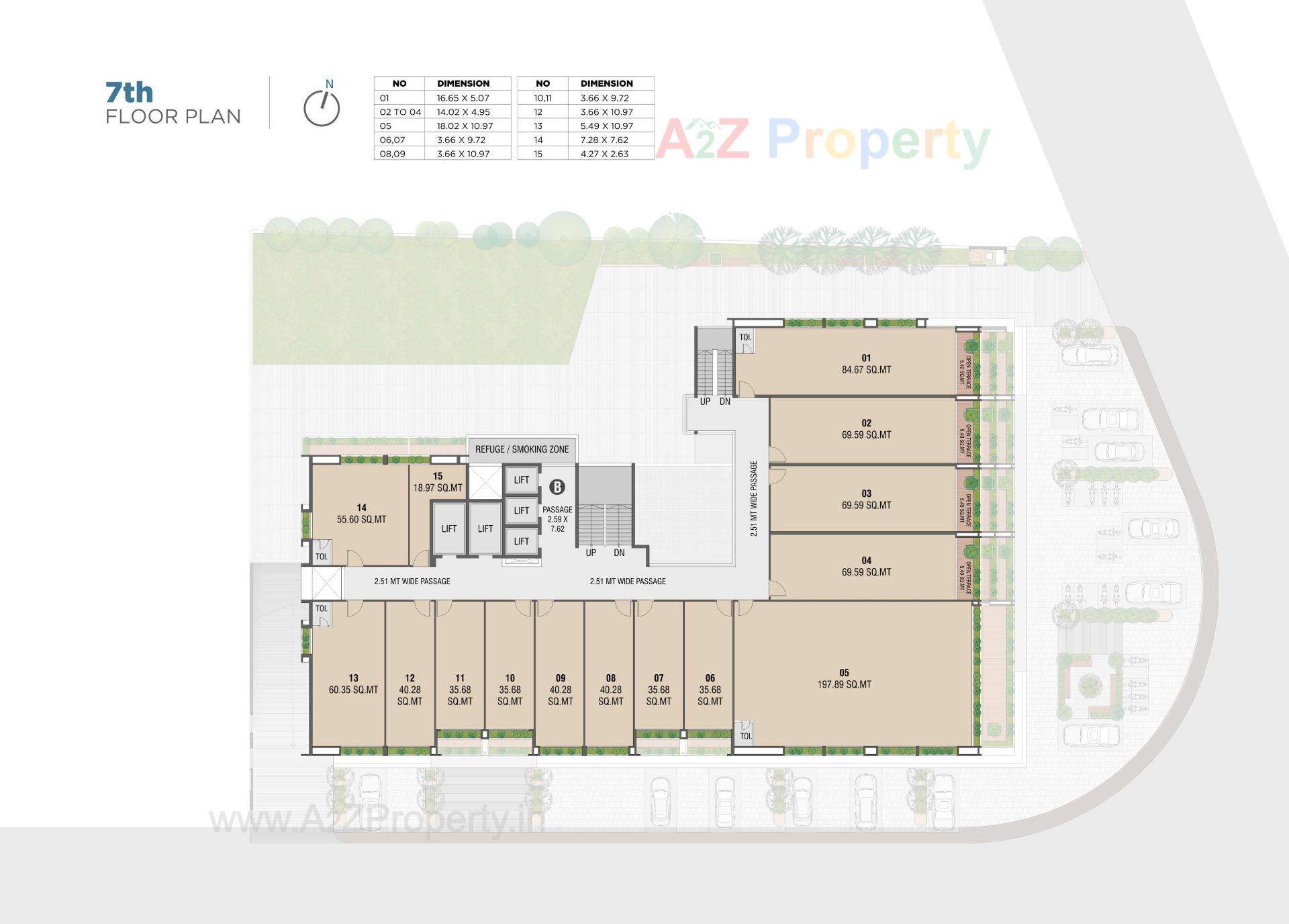 Layout of real estate project Shreepad located at Adajan, Surat, Gujarat