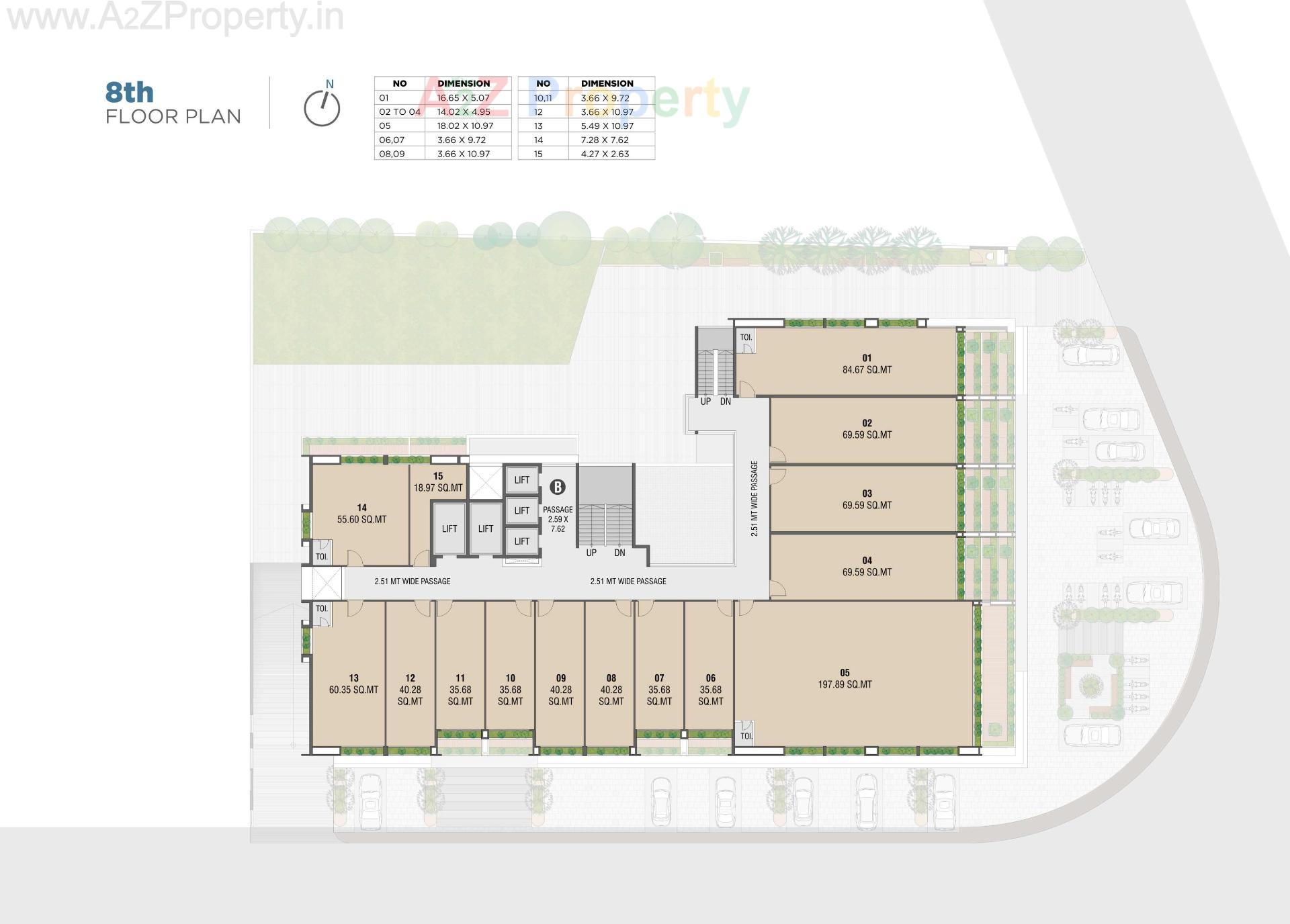 Layout of real estate project Shreepad located at Adajan, Surat, Gujarat