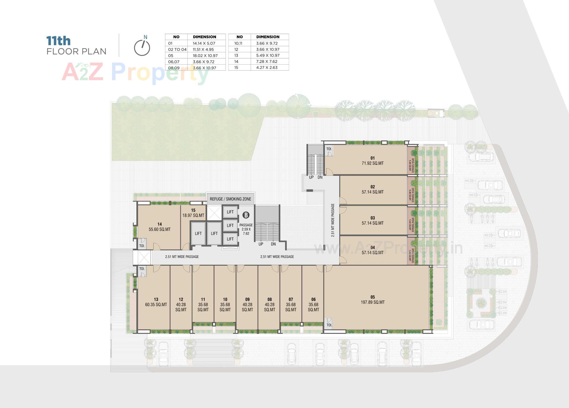 Layout of real estate project Shreepad located at Adajan, Surat, Gujarat
