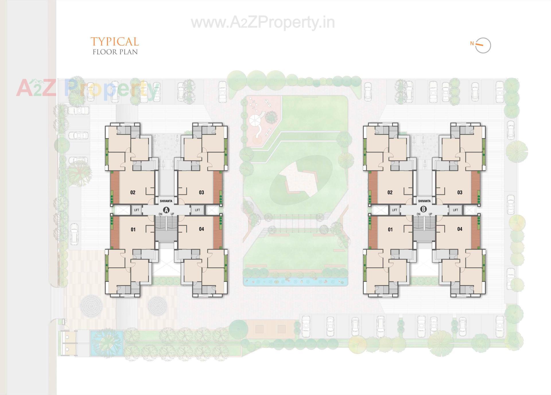 Layout of real estate project Shreepad located at Pal, Surat, Gujarat