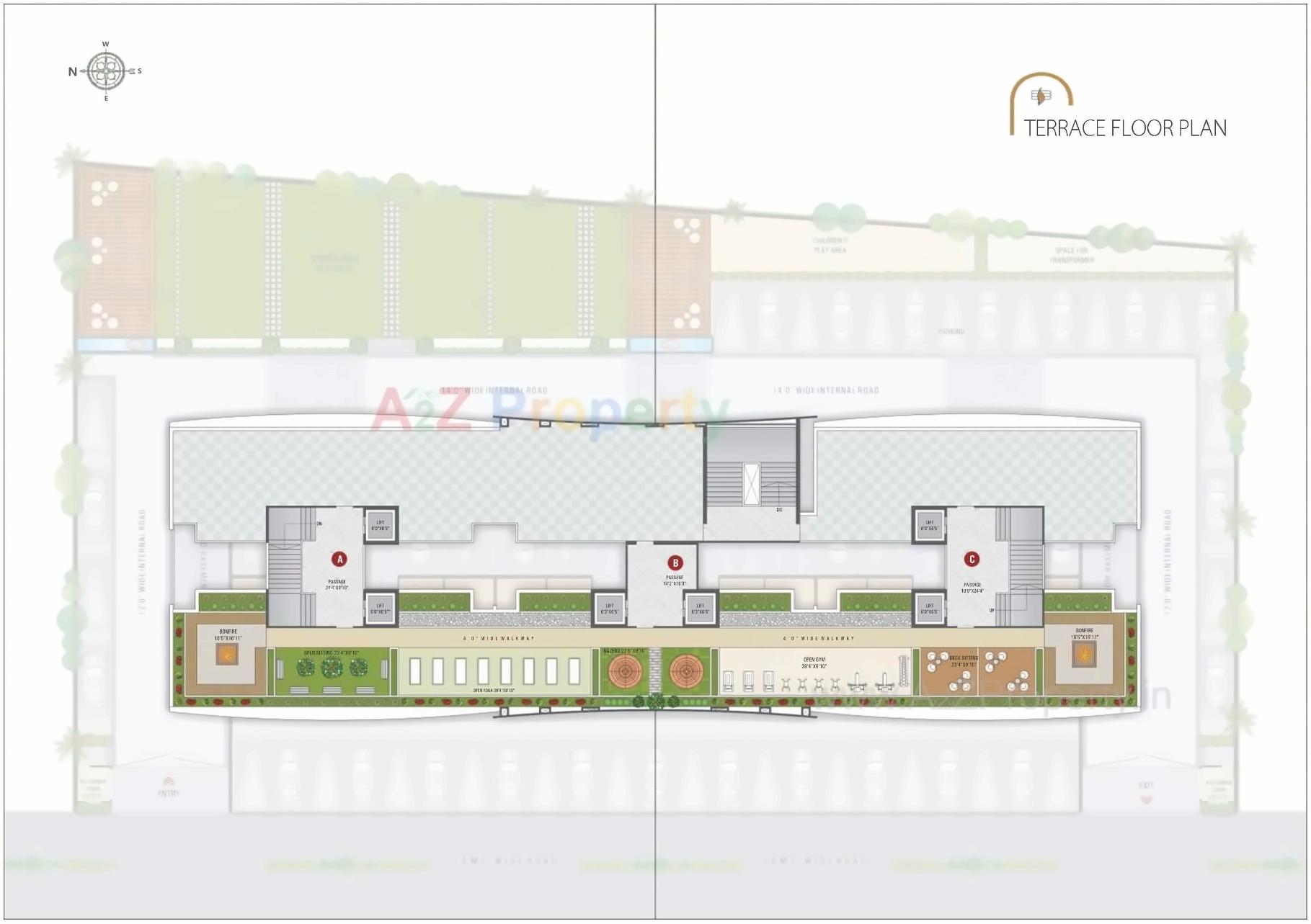 Layout of real estate project Shrungal Heaven located at Surat, Surat, Gujarat