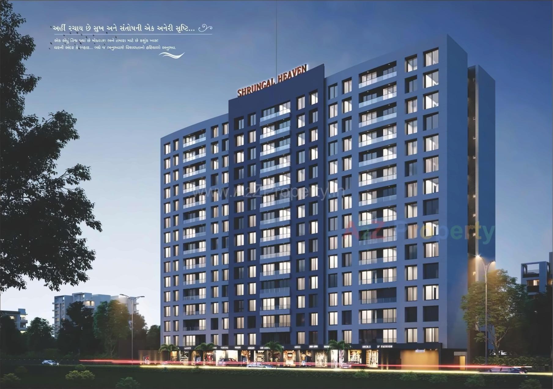 3D Elevation of real estate project Shrungal Heaven located at Surat, Surat, Gujarat