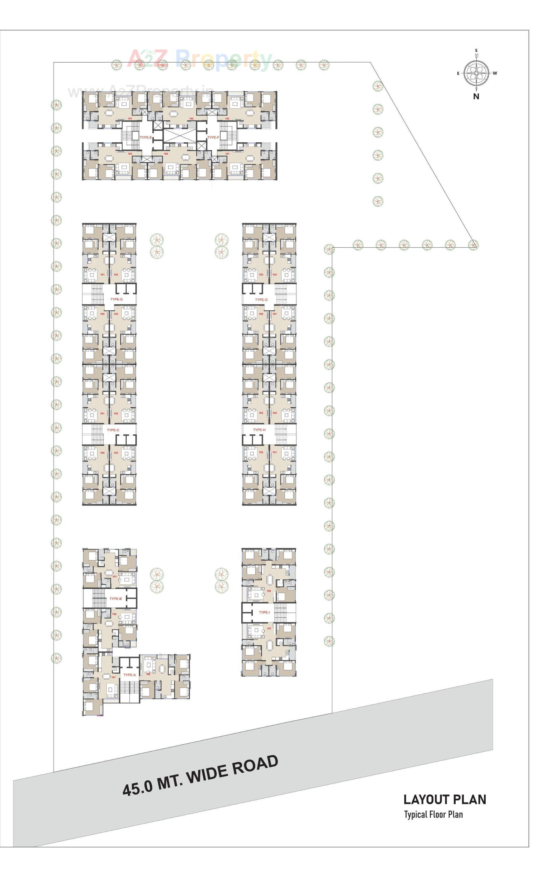 Layout of real estate project Shrungal Palace located at Surat, Surat, Gujarat