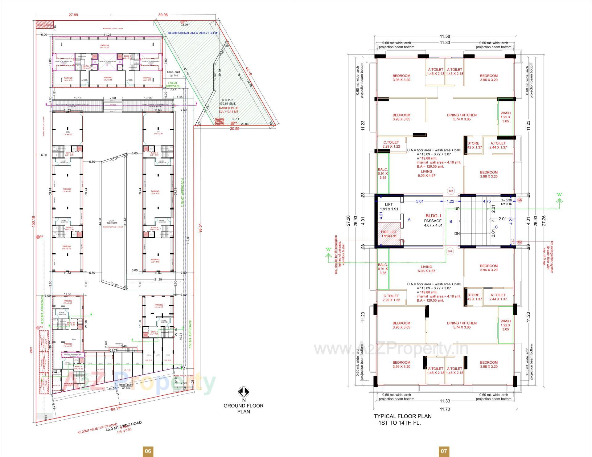 Layout of real estate project Shrungal Palace located at Bamroli, Surat, Gujarat