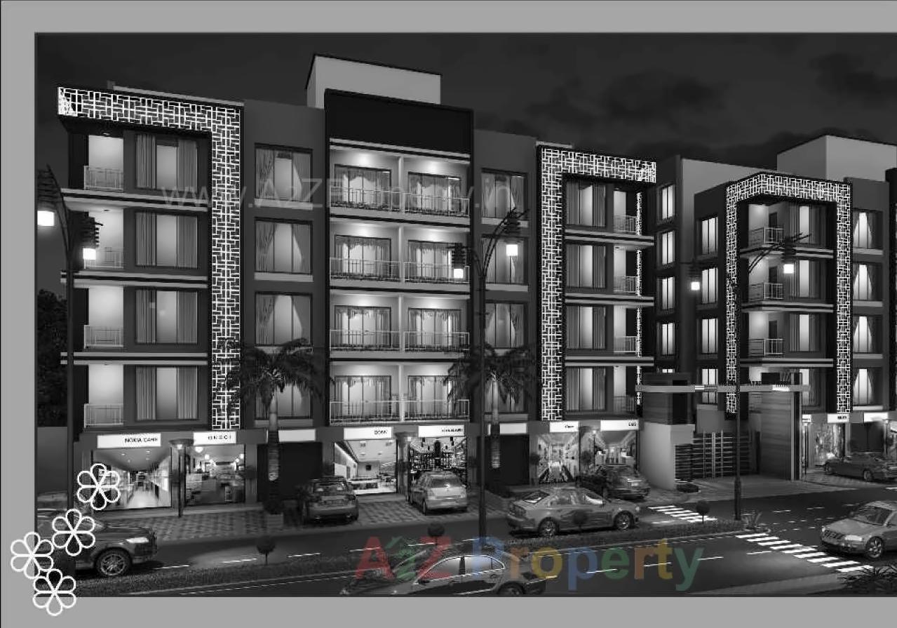 3D Elevation of real estate project Shubham Avenue located at Varachha, Surat, Gujarat