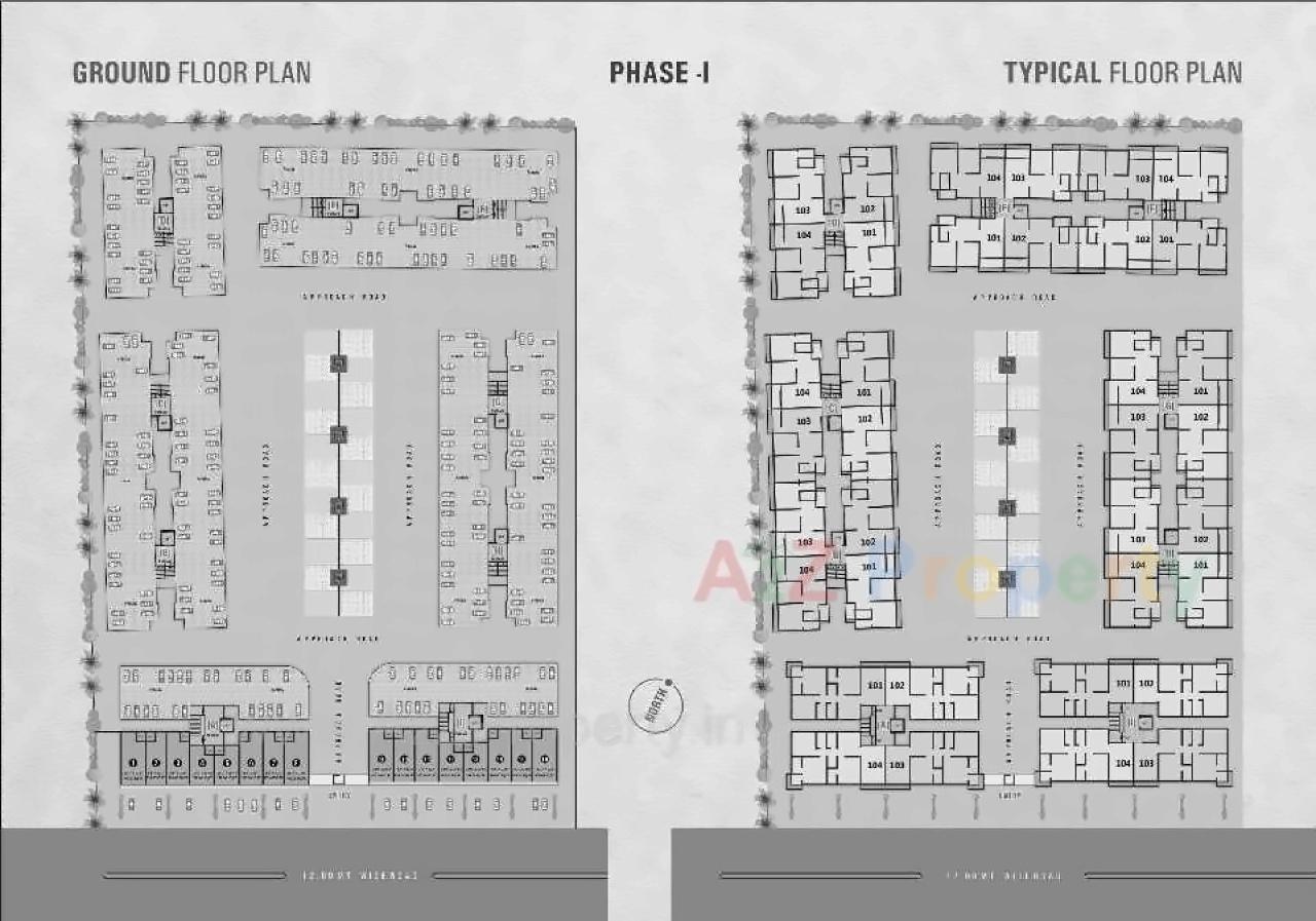 Layout of real estate project Shubham Avenue located at Varachha, Surat, Gujarat