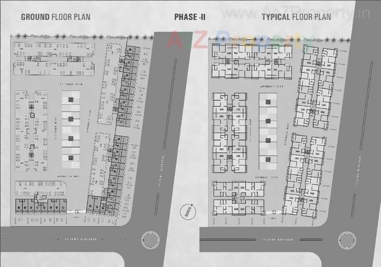 Layout of real estate project Shubham Avenue located at Varachha, Surat, Gujarat