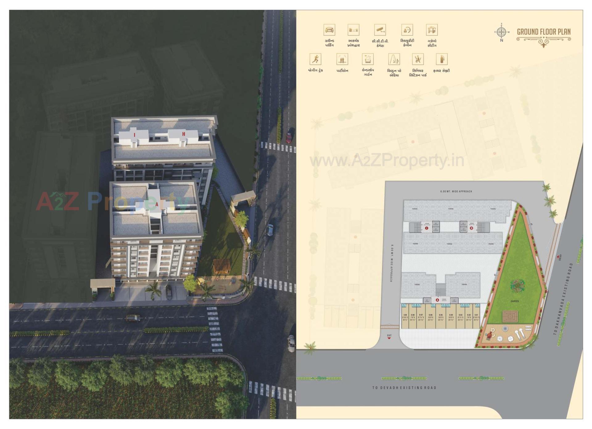 Layout of real estate project Shubham Heights located at Dakhanvada, Surat, Gujarat