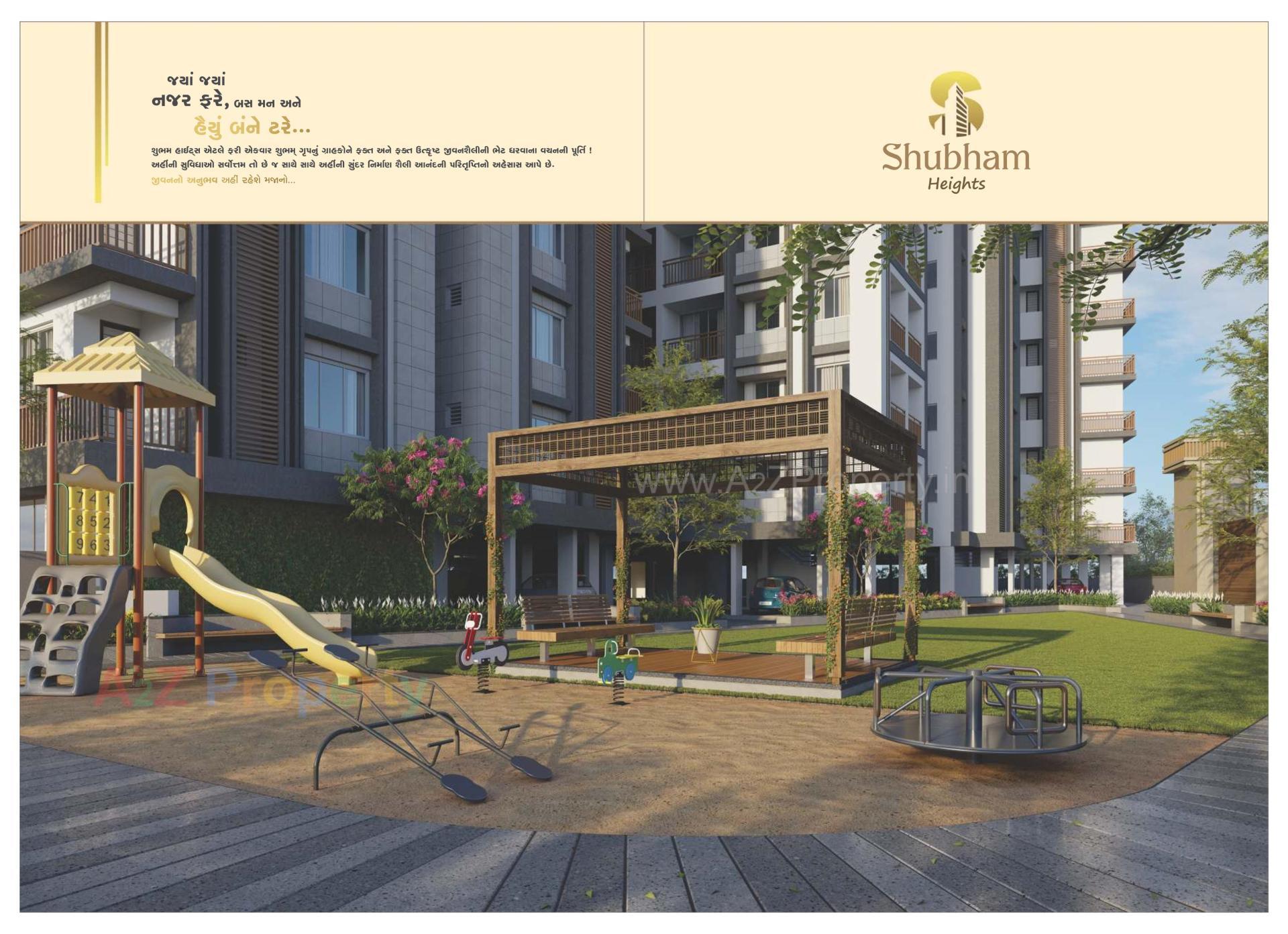 3D Elevation of real estate project Shubham Heights located at Dakhanvada, Surat, Gujarat