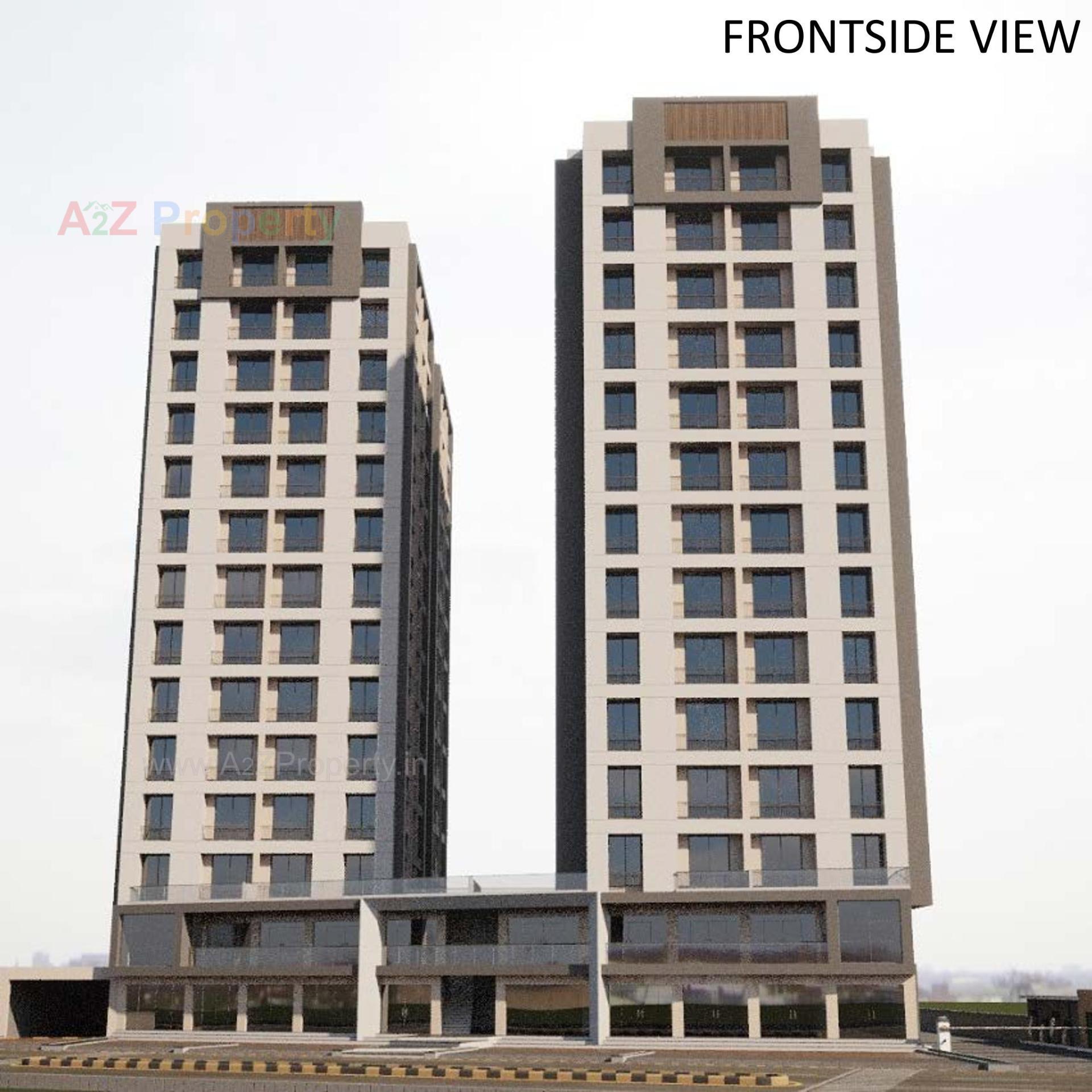 3D Elevation of real estate project Shubham Heights located at Surat, Surat, Gujarat