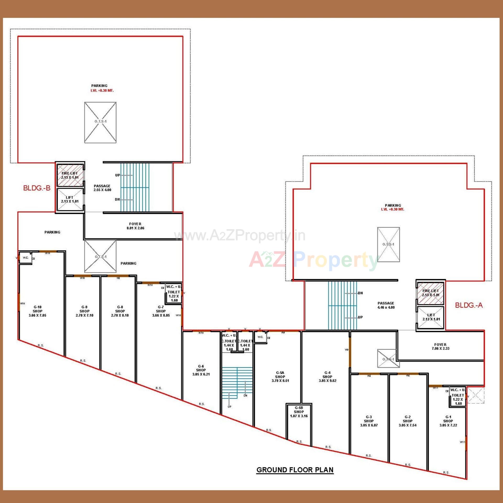 Layout of real estate project Shubham Heights located at Surat, Surat, Gujarat