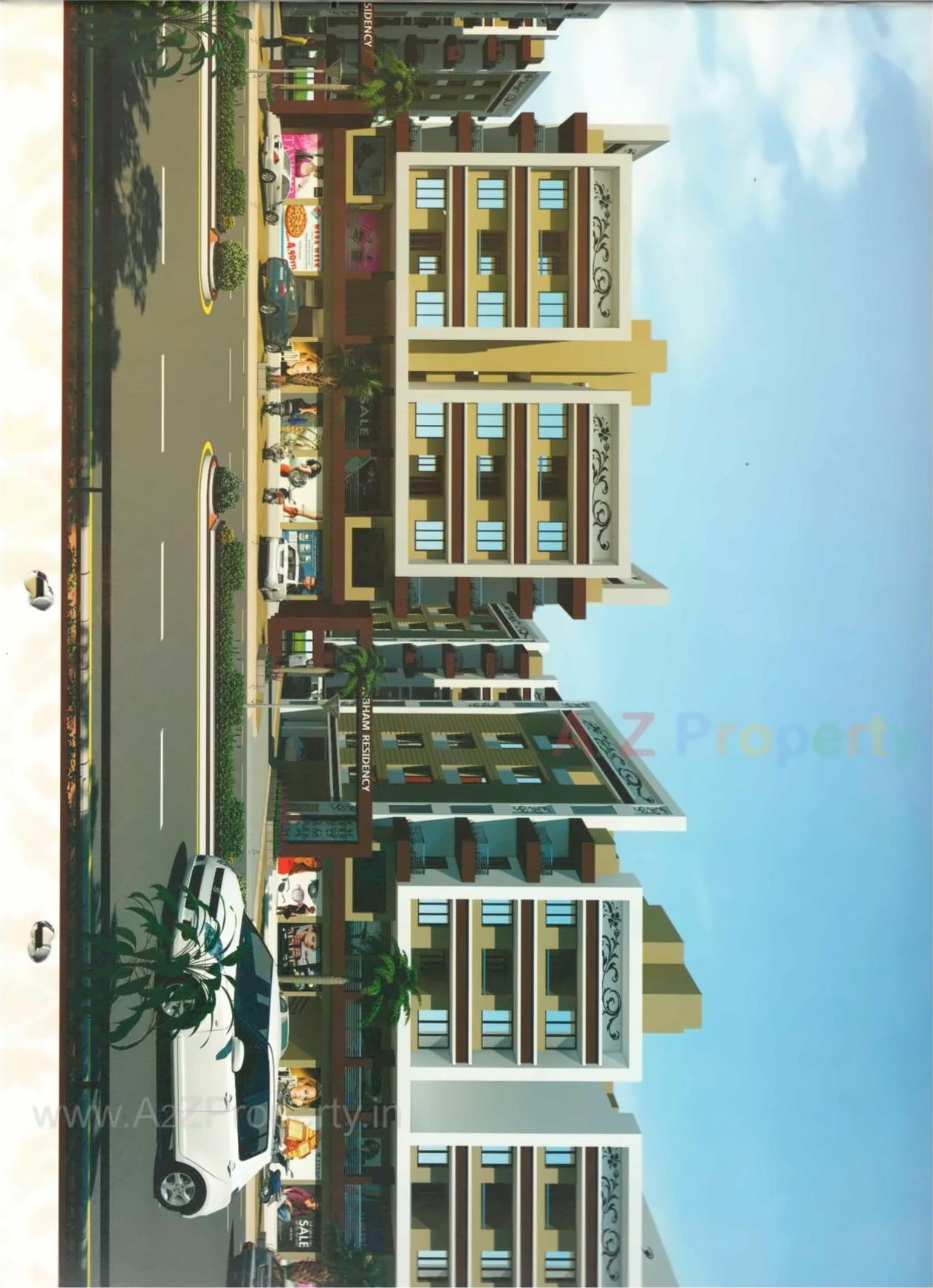 3D Elevation of real estate project Shubham Residency located at Parvat, Surat, Gujarat