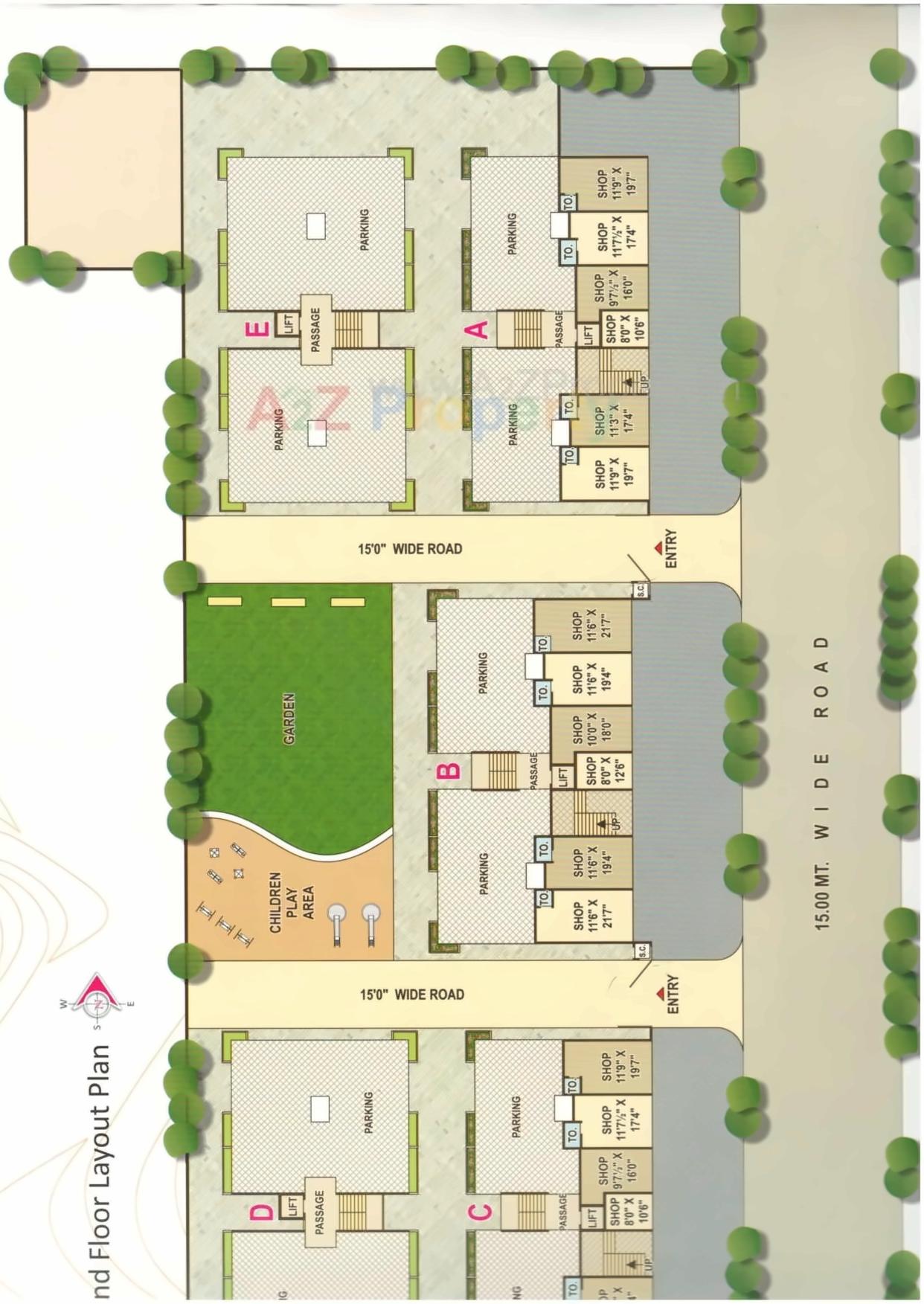 Layout of real estate project Shubham Residency located at Parvat, Surat, Gujarat