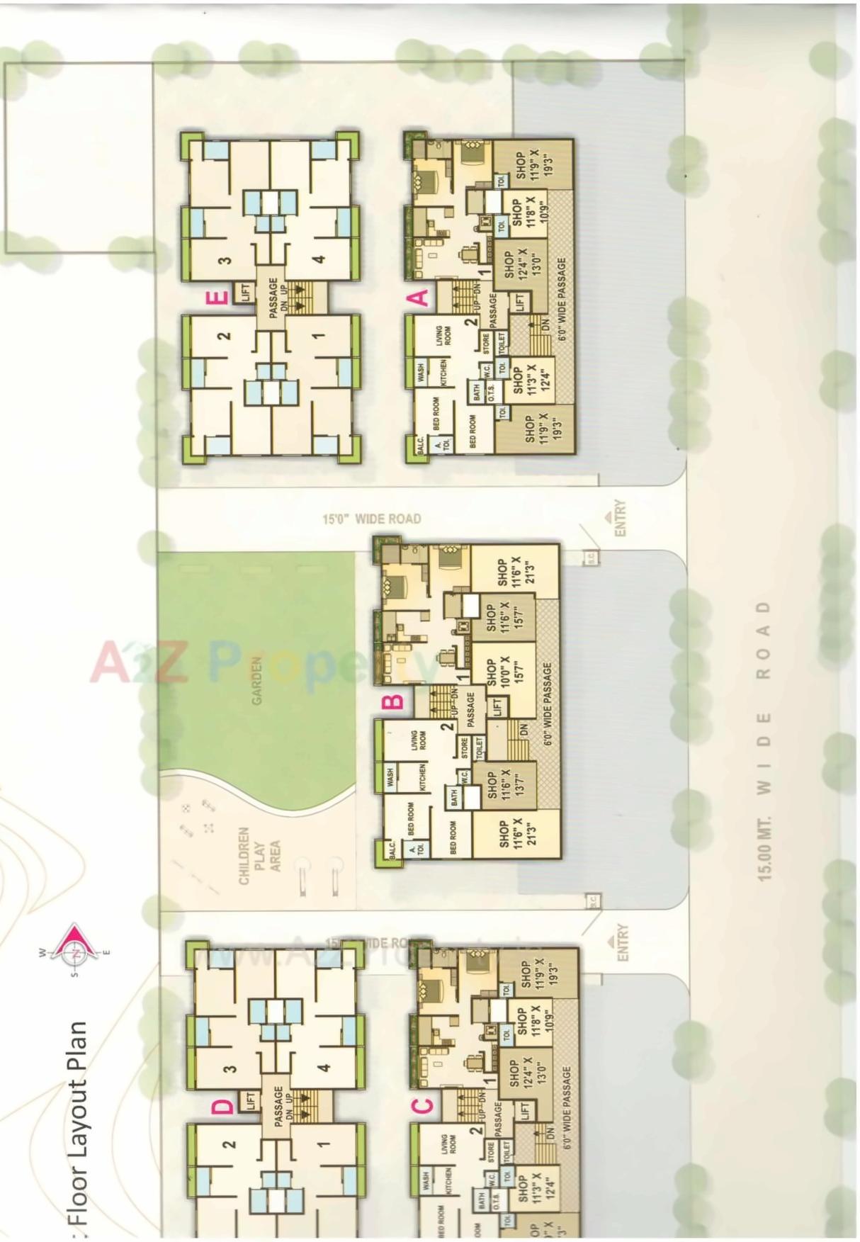 Layout of real estate project Shubham Residency located at Parvat, Surat, Gujarat