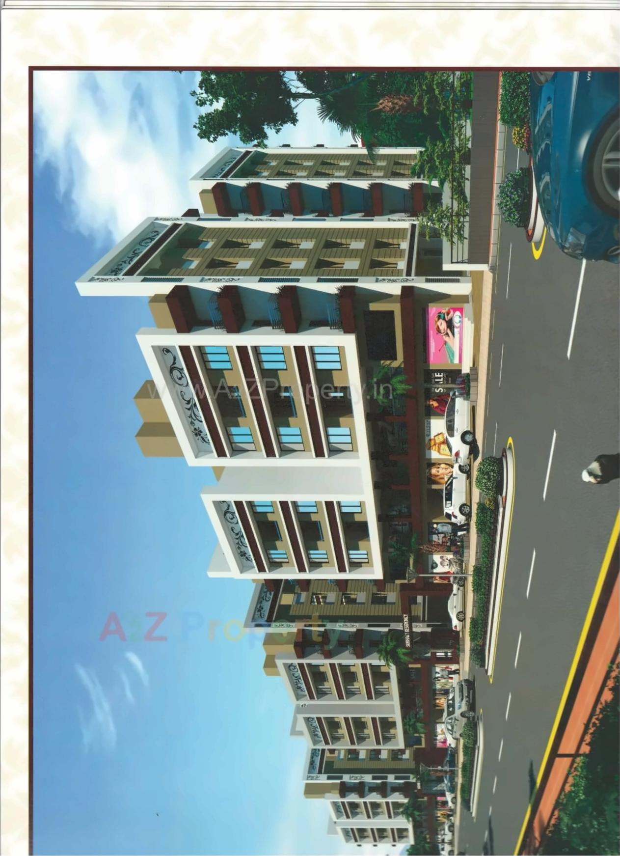 3D Elevation of real estate project Shubham Residency located at Parvat, Surat, Gujarat