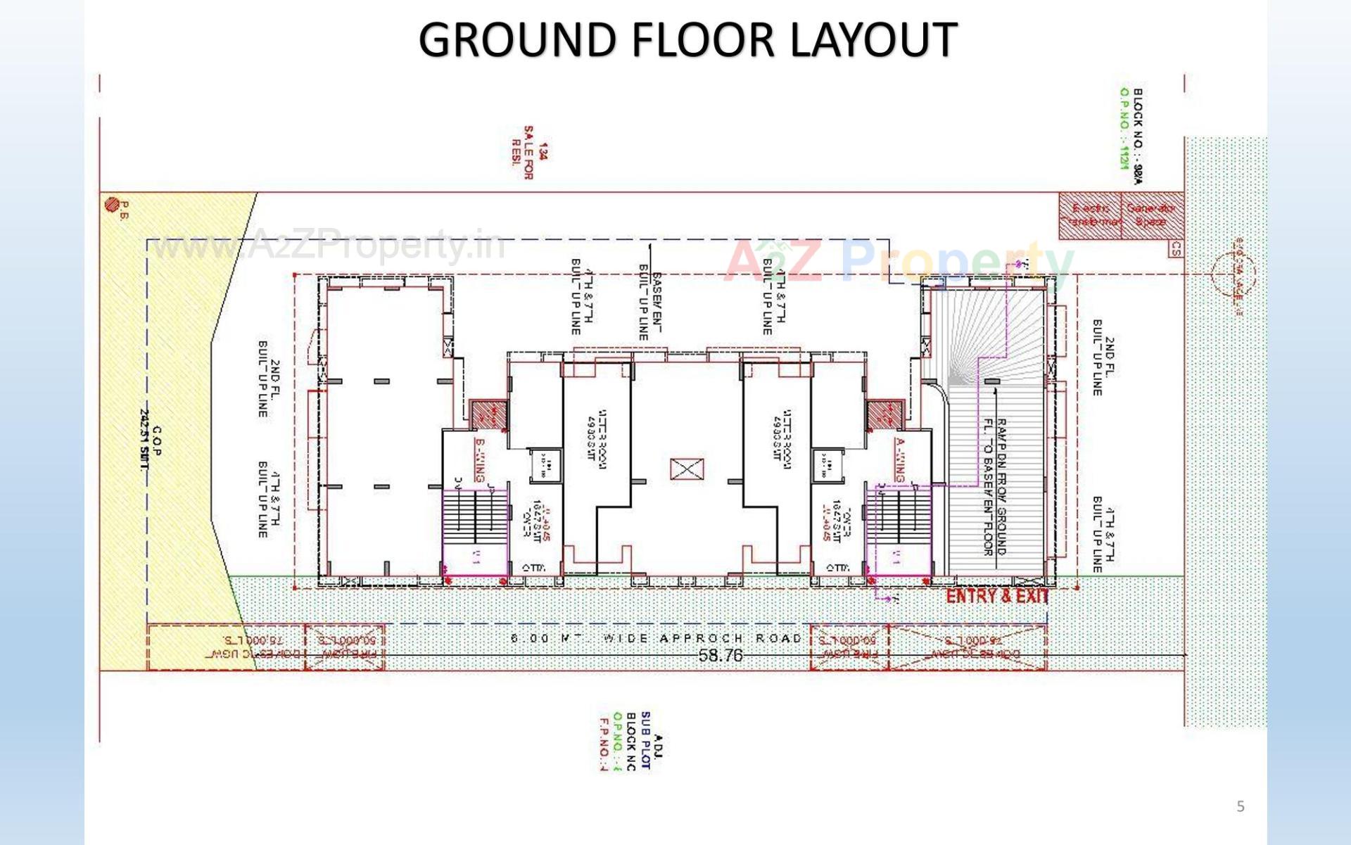 Layout of real estate project Shubham Sky located at Pal, Surat, Gujarat