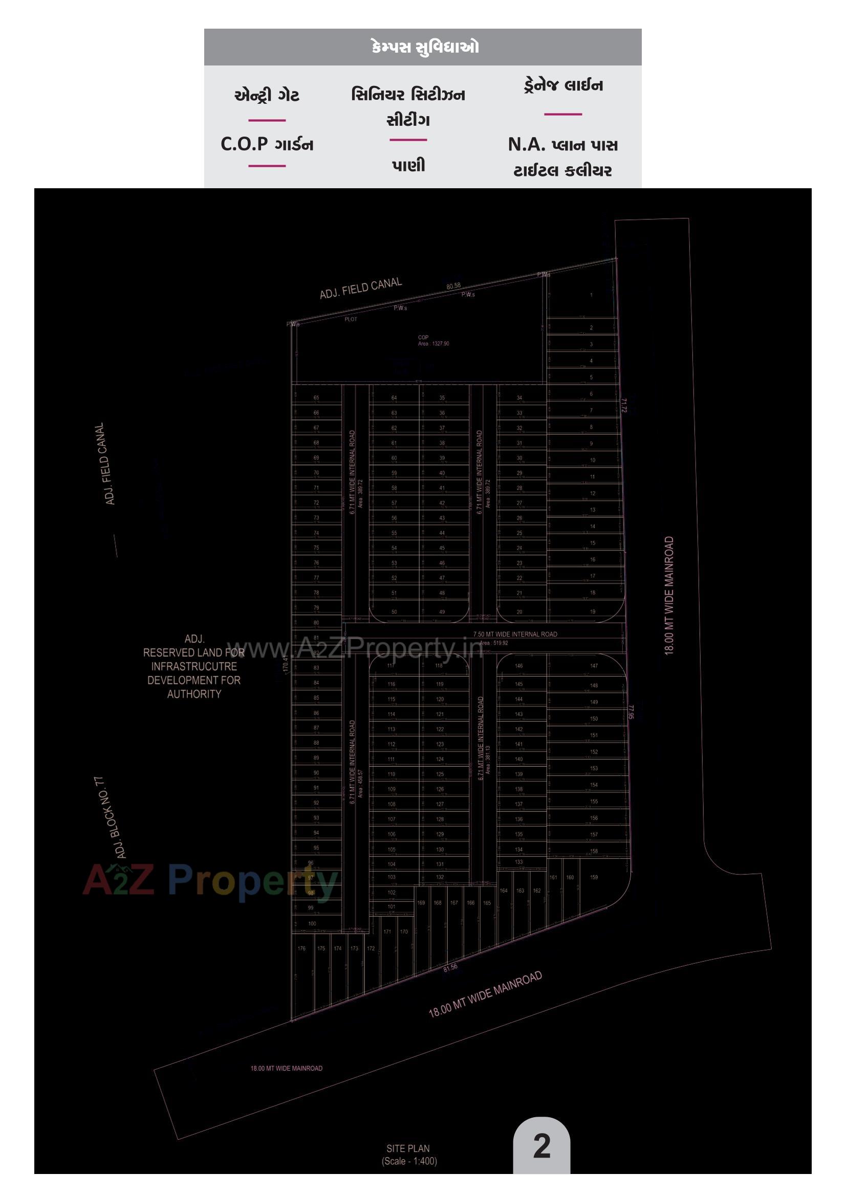 Layout of real estate project Shubham Villa located at Karadva, Surat, Gujarat