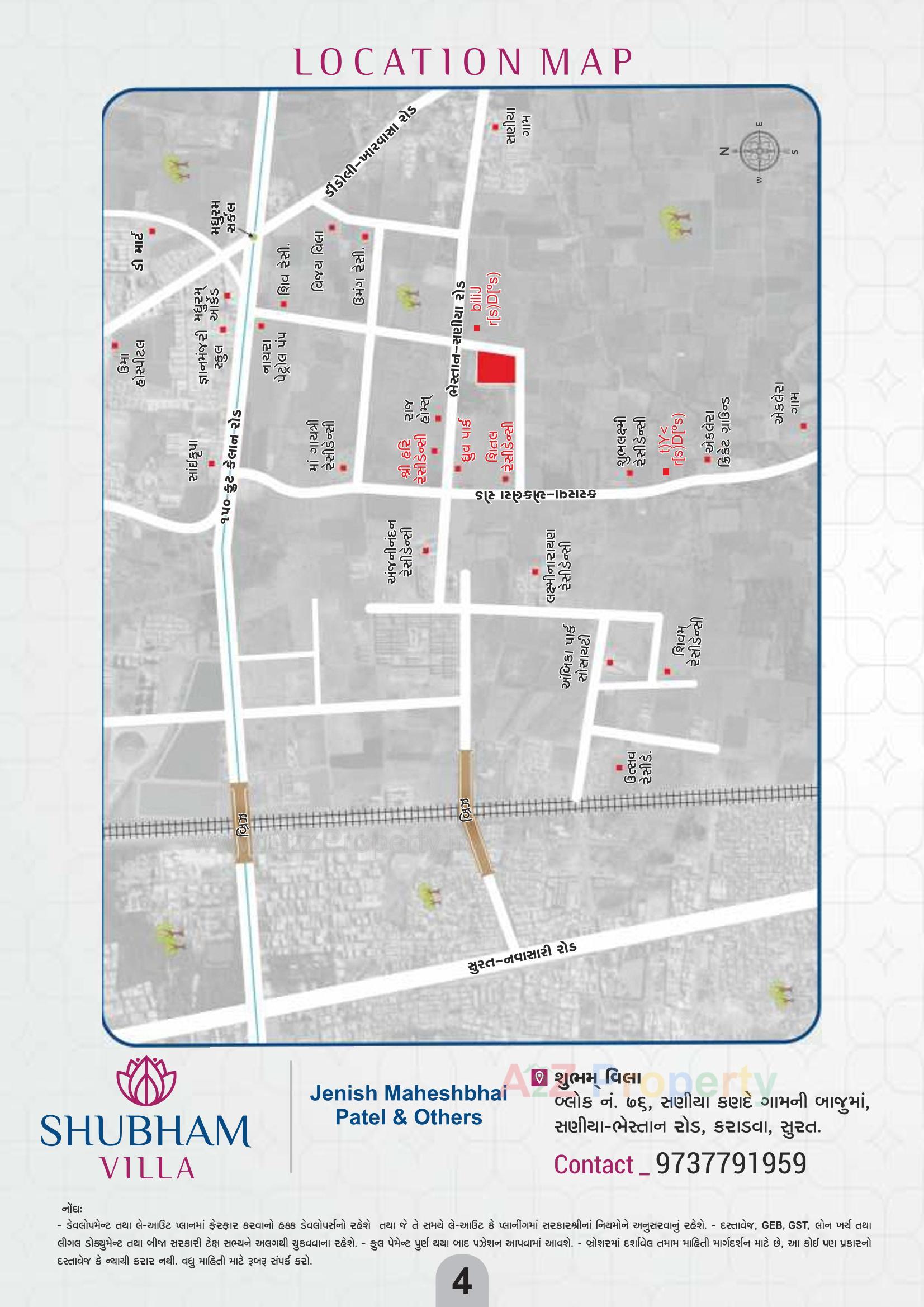  of real estate project Shubham Villa located at Karadva, Surat, Gujarat