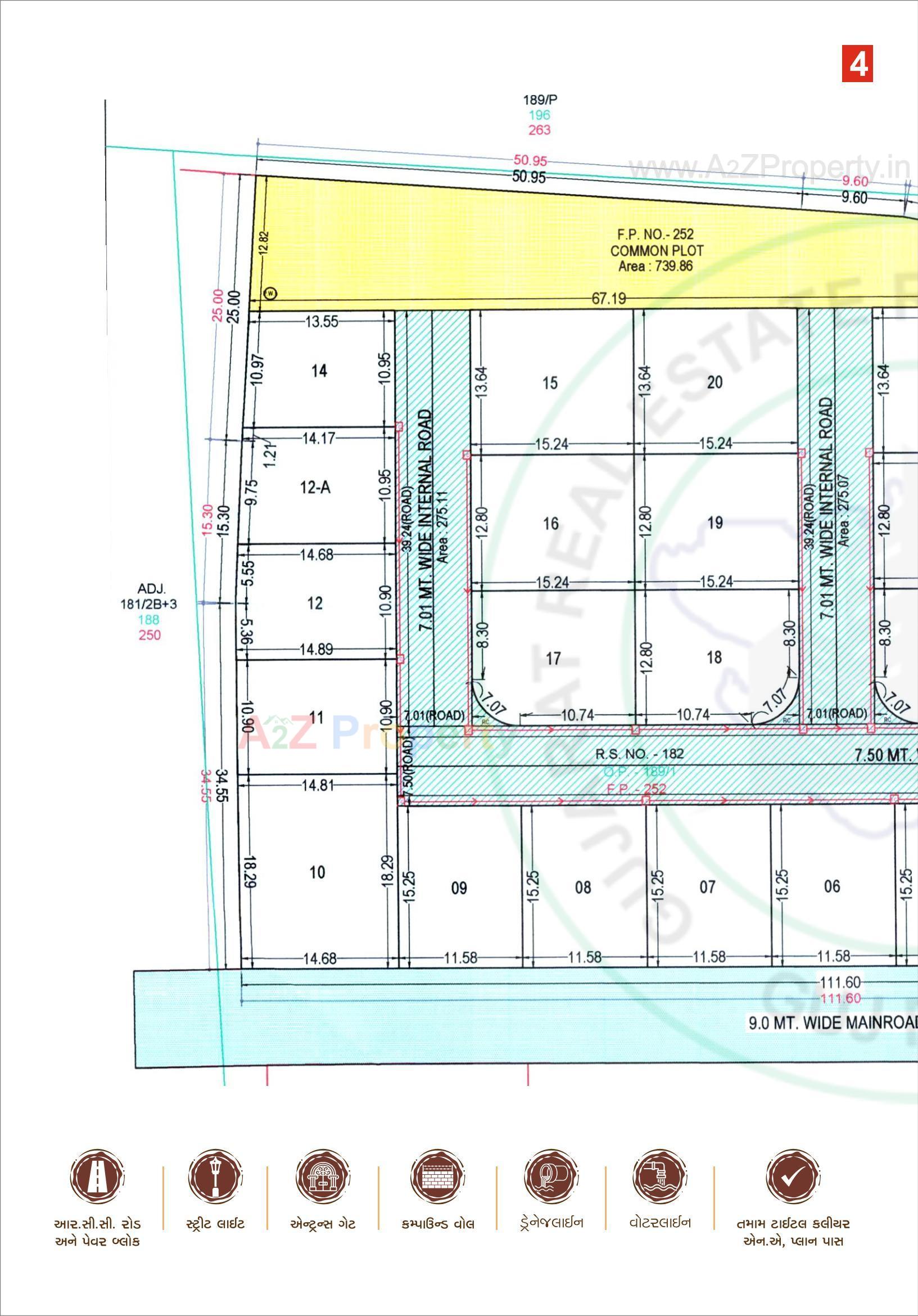 Layout of real estate project Shubham  Villa located at Katargam, , Surat, Gujarat