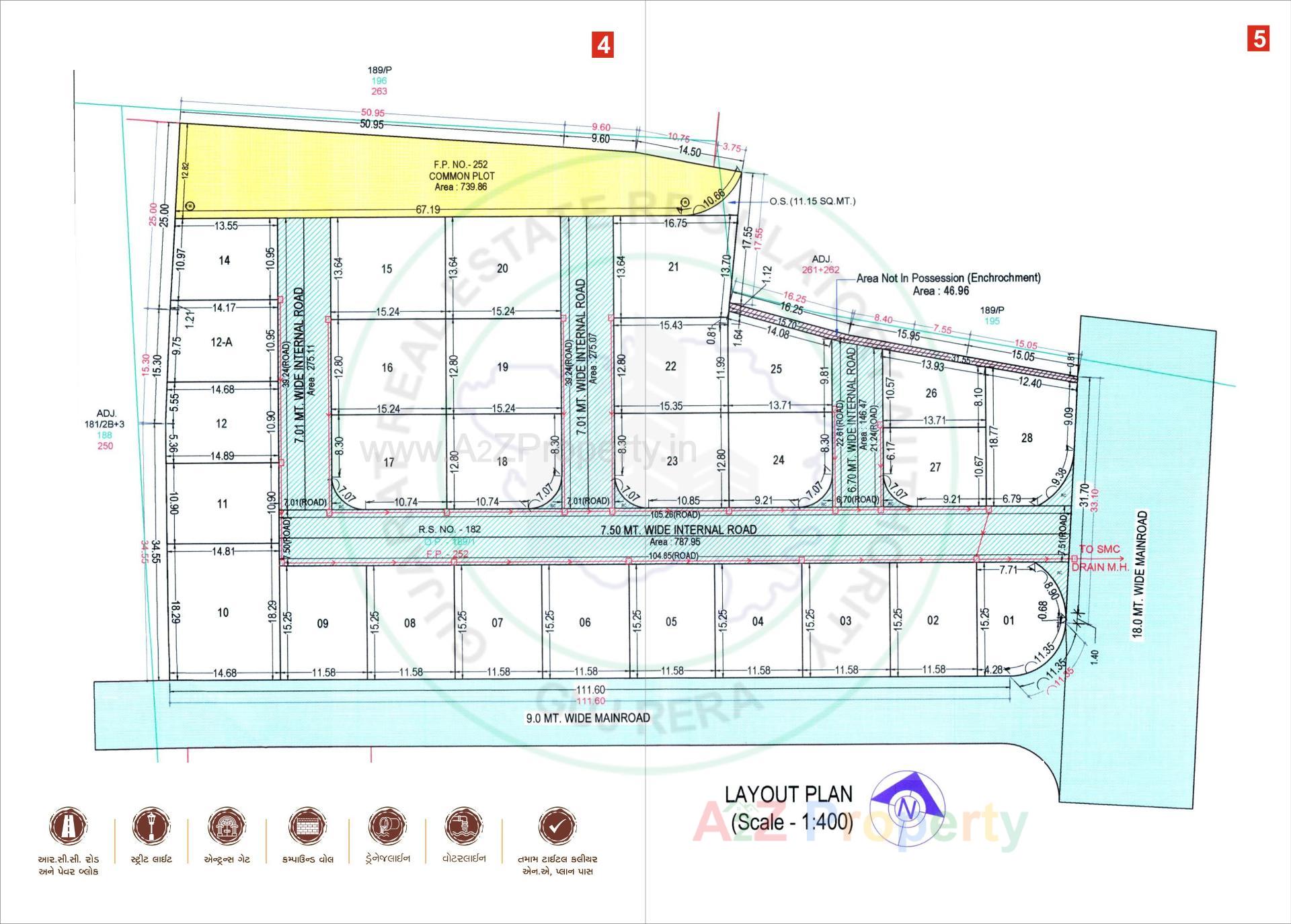 Layout of real estate project Shubham  Villa located at Katargam, , Surat, Gujarat
