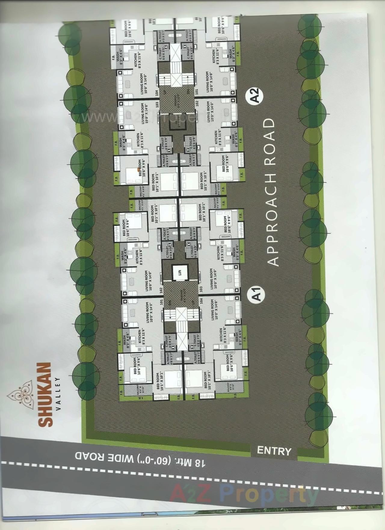 Layout of real estate project Shukan Valley located at Kosad, Surat, Gujarat
