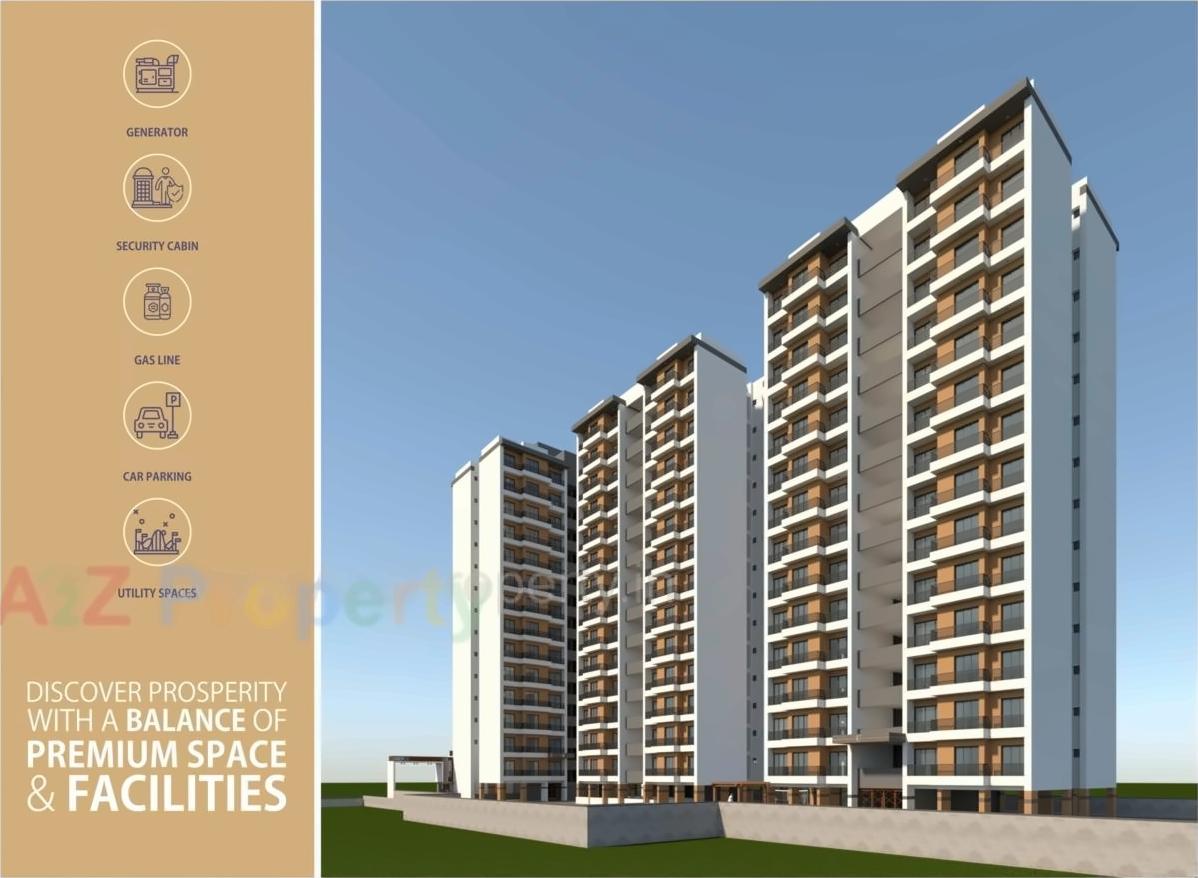 3D Elevation of real estate project Shyam Enclave located at Vankala, Surat, Gujarat