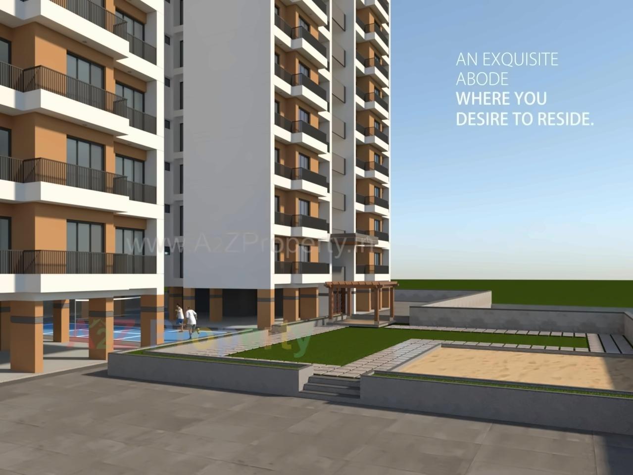 3D Elevation of real estate project Shyam Enclave located at Vankala, Surat, Gujarat