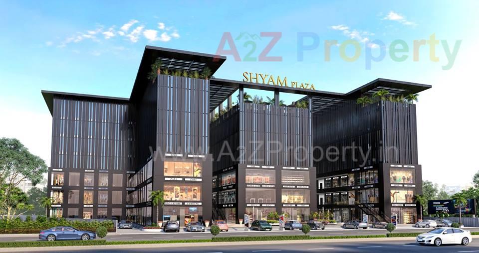 3D Elevation of real estate project Shyam Plaza located at Vesu, Surat, Gujarat