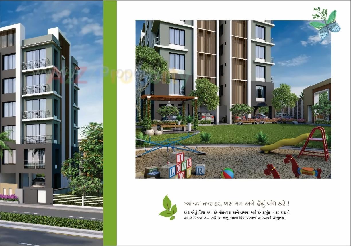3D Elevation of real estate project Shyam Residency located at Saniya, Surat, Gujarat