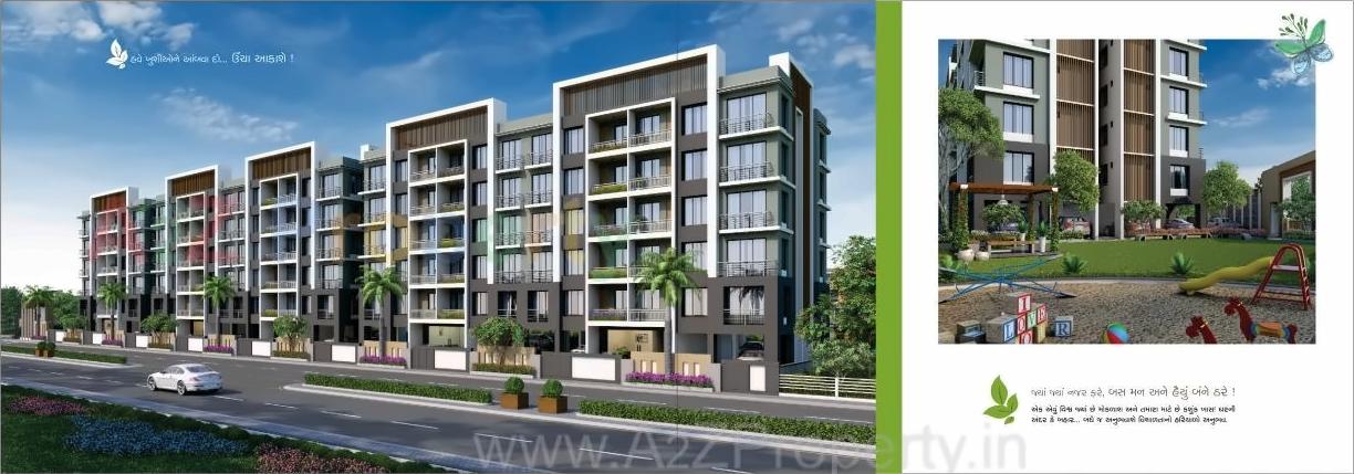 3D Elevation of real estate project Shyam Residency located at Saniya, Surat, Gujarat