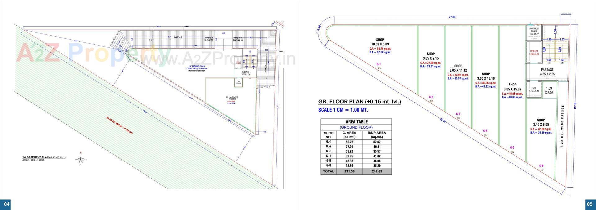 Layout of real estate project Shyam Square located at Mota, Surat, Gujarat