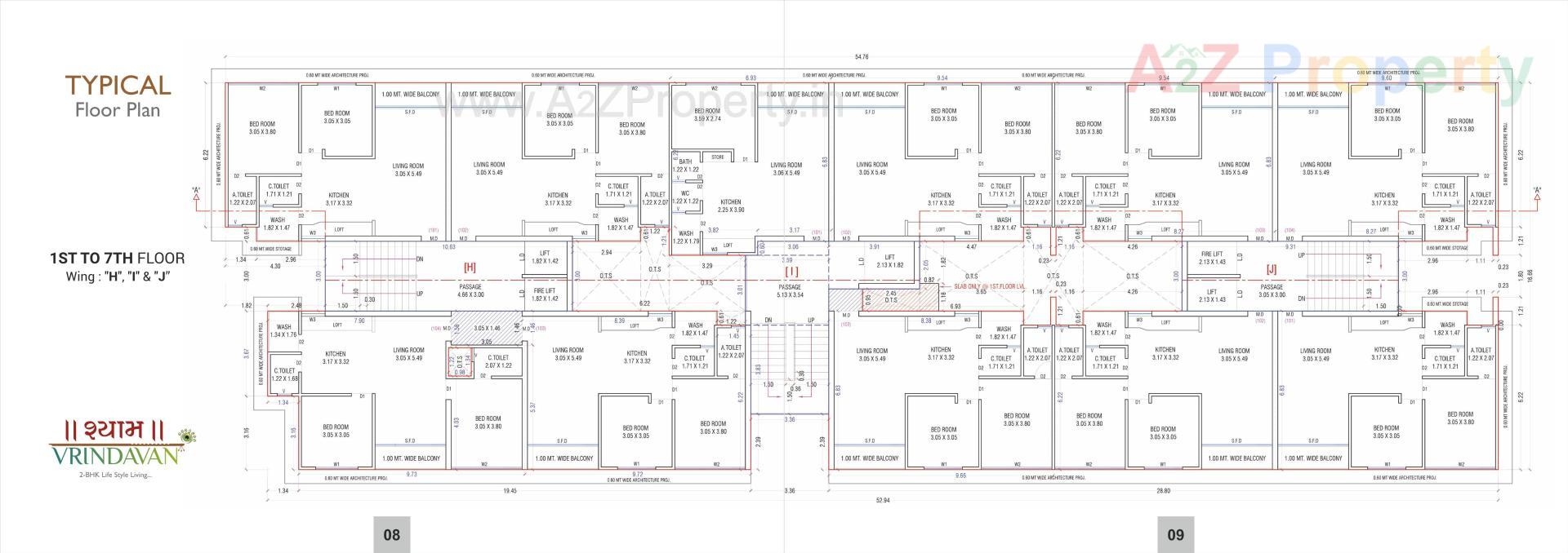 Layout of real estate project Shyam Vrindavan located at Kholvad, Surat, Gujarat