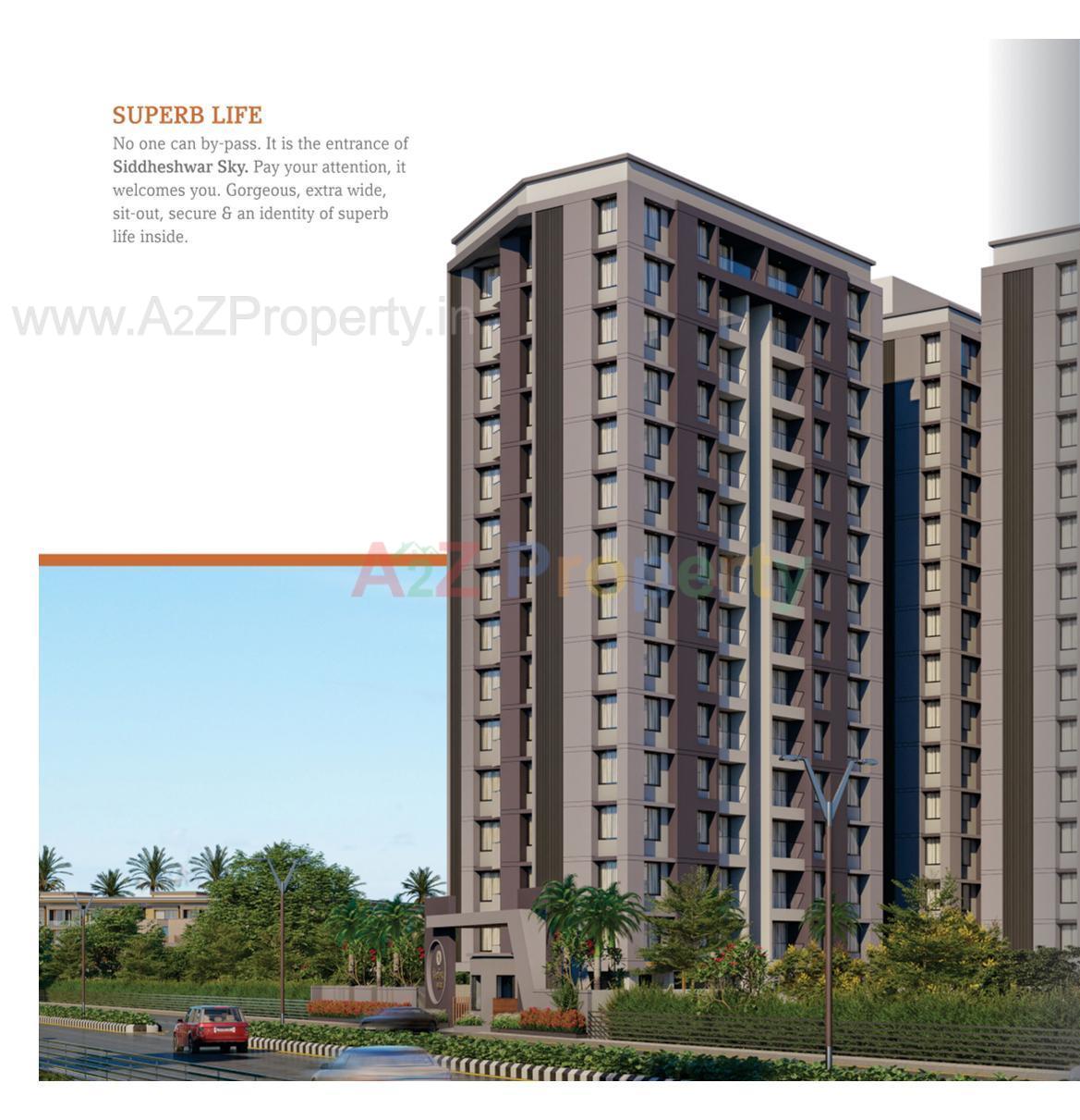 3D Elevation of real estate project Siddheshwar Sky located at Valak, Surat, Gujarat