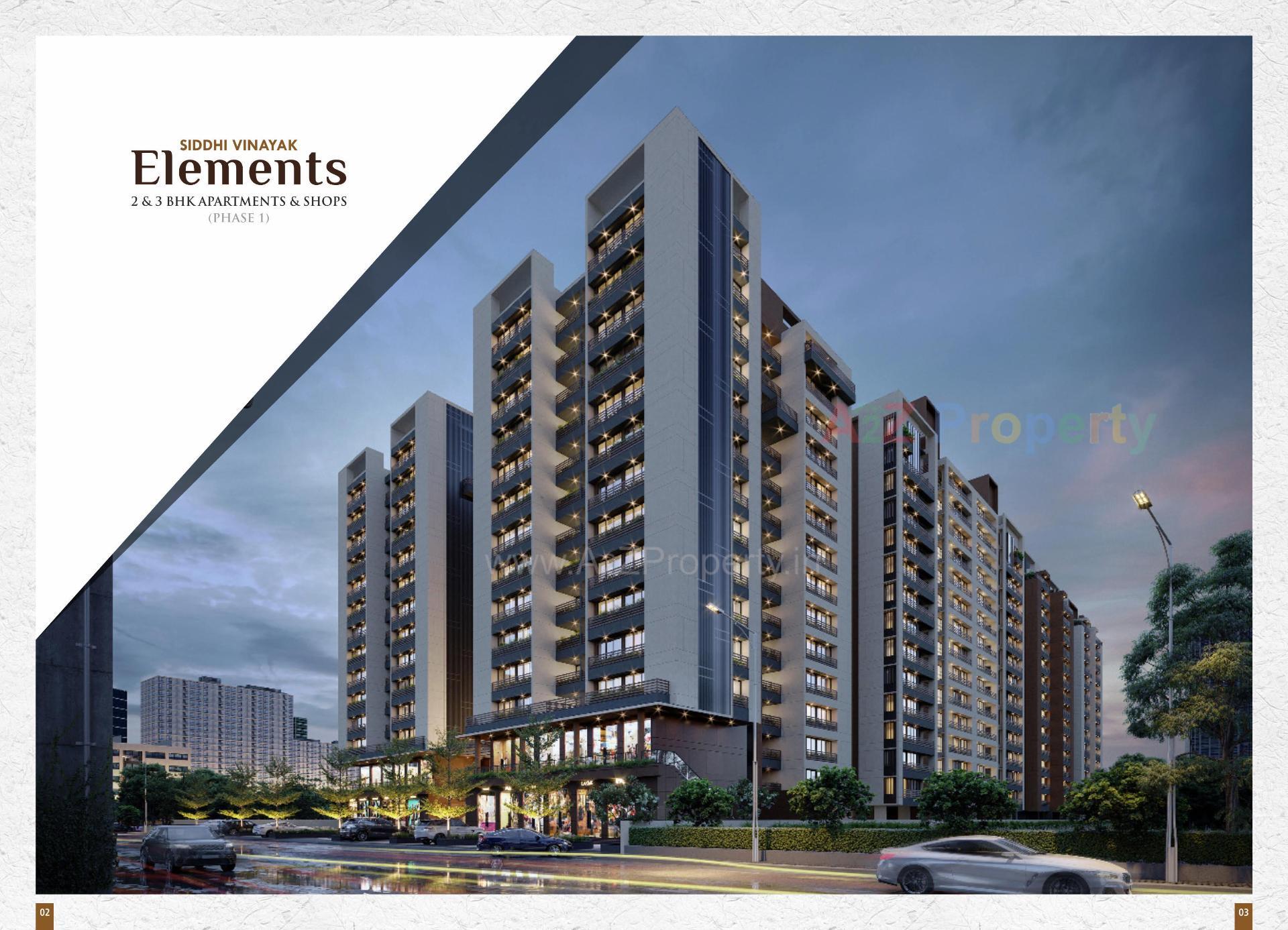 3D Elevation of real estate project Siddhi Vinayak Elements located at Jahangirabad, Surat, Gujarat