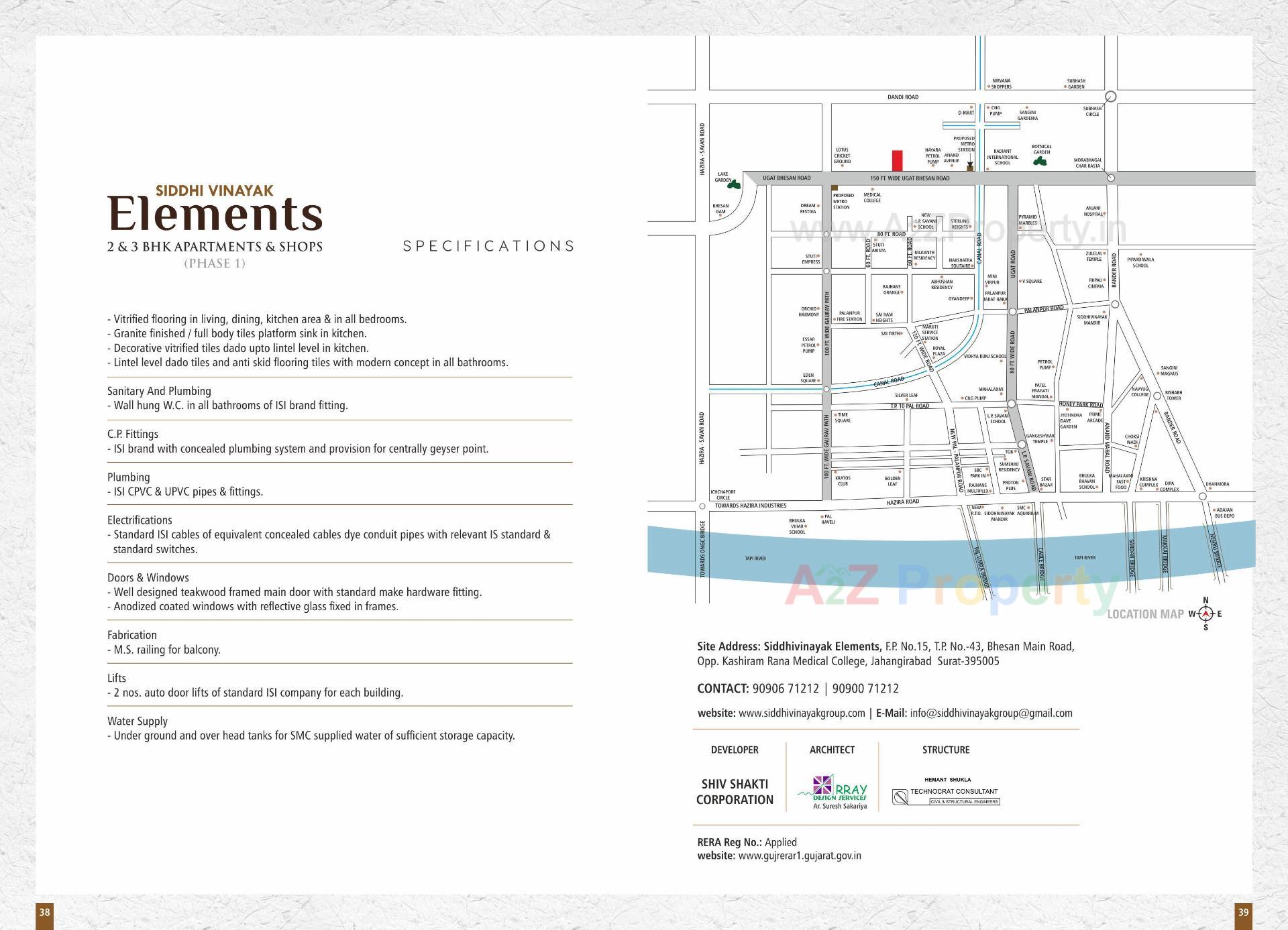  of real estate project Siddhi Vinayak Elements located at Jahangirabad, Surat, Gujarat