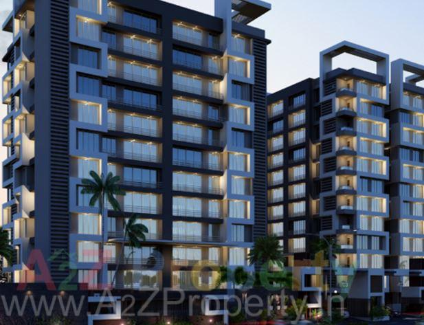 3D Elevation of real estate project Silicon Luxuria located at Paladajan, Surat, Gujarat