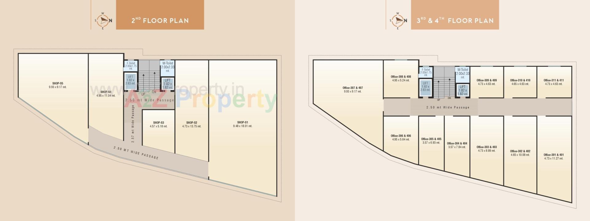 Layout of real estate project Silicon Plaza located at Bamroli, Surat, Gujarat