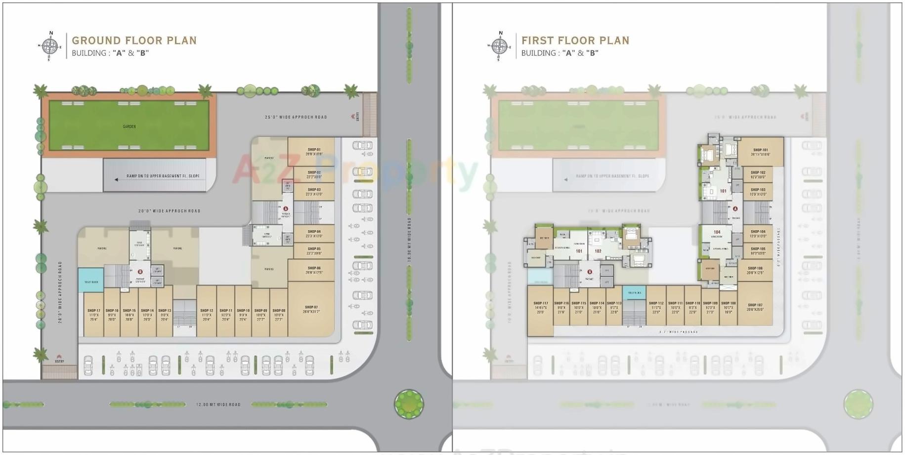 Layout of real estate project Silvassa Twin Tower located at Surat, Surat, Gujarat