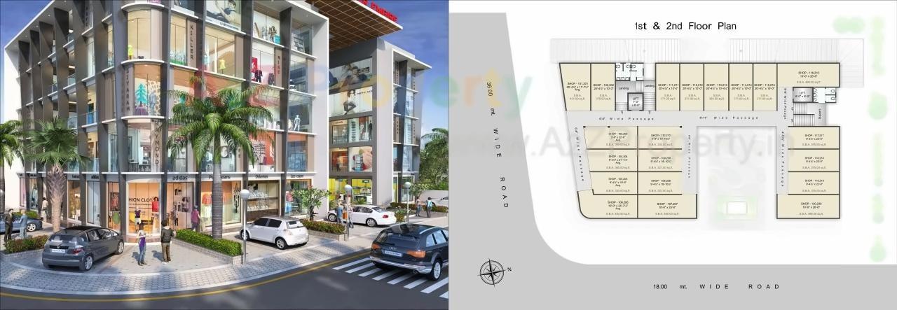 Layout of real estate project Silver Empire located at Utran, Surat, Gujarat