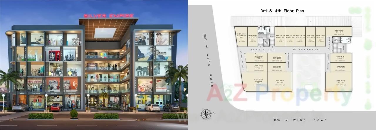 Layout of real estate project Silver Empire located at Utran, Surat, Gujarat