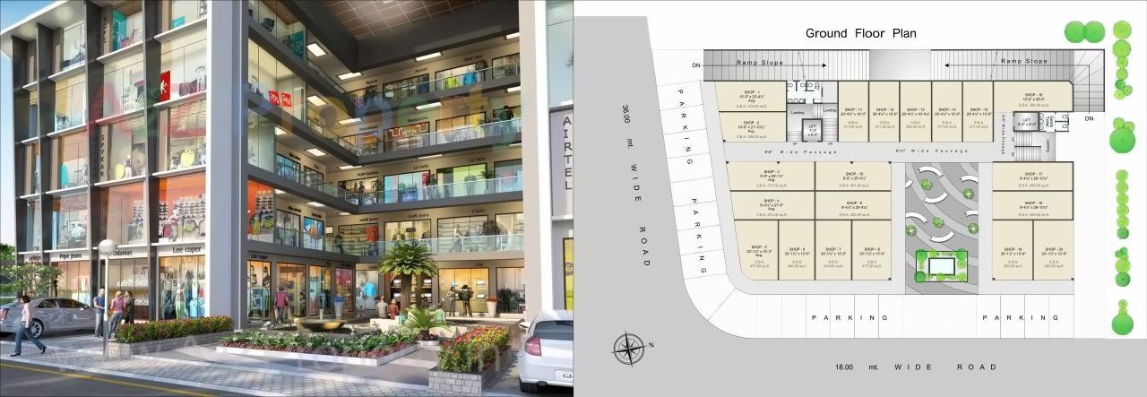 Layout of real estate project Silver Empire located at Utran, Surat, Gujarat