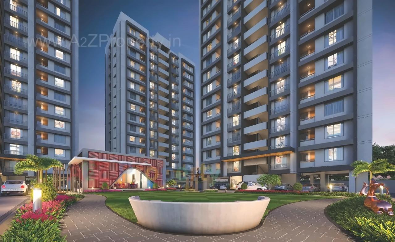 3D Elevation of real estate project Silver Sky located at Utran, Surat, Gujarat