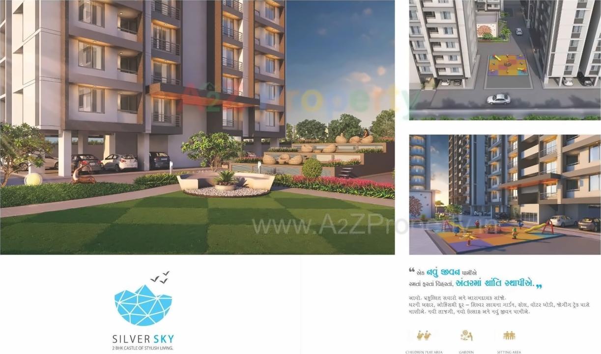 3D Elevation of real estate project Silver Sky located at Utran, Surat, Gujarat