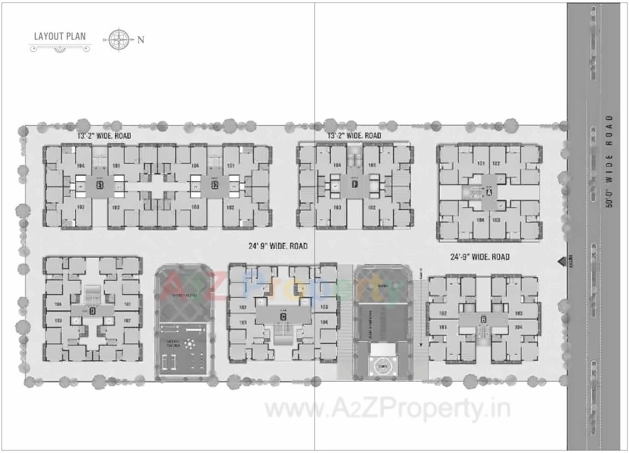 Layout of real estate project Silver Status located at Variav, Surat, Gujarat