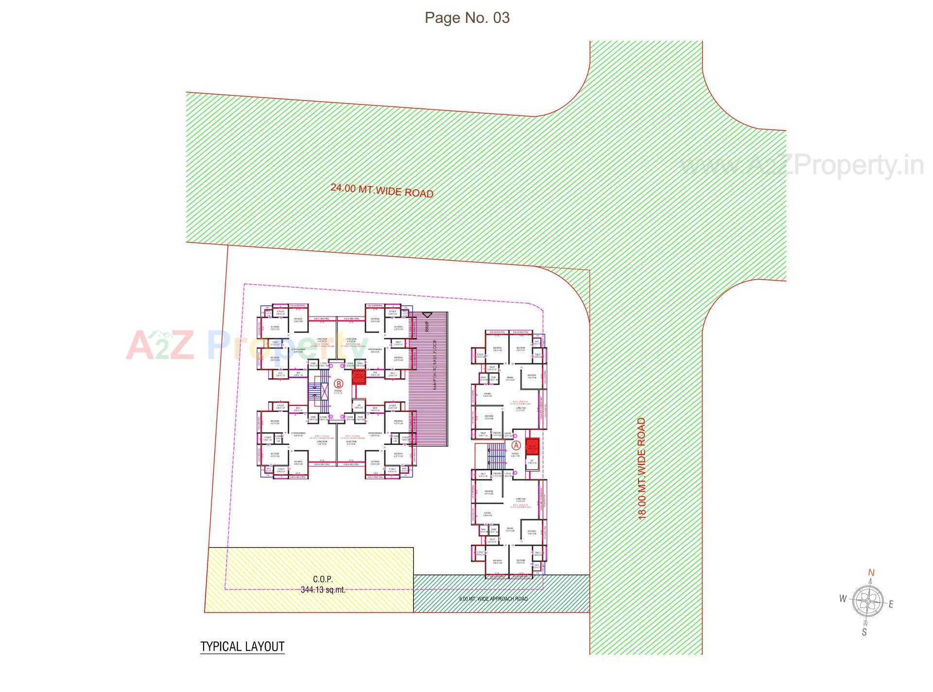 Layout of real estate project Simandhar Avenue located at Pal, Surat, Gujarat