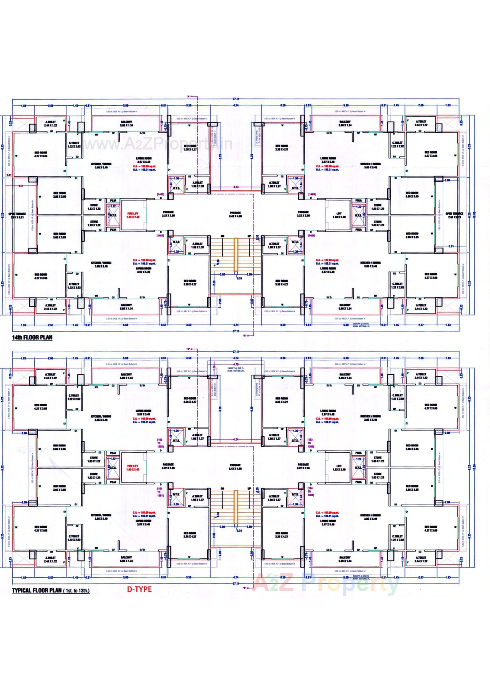 Layout of real estate project Sky City Luxuria located at Bhimrad, Surat, Gujarat