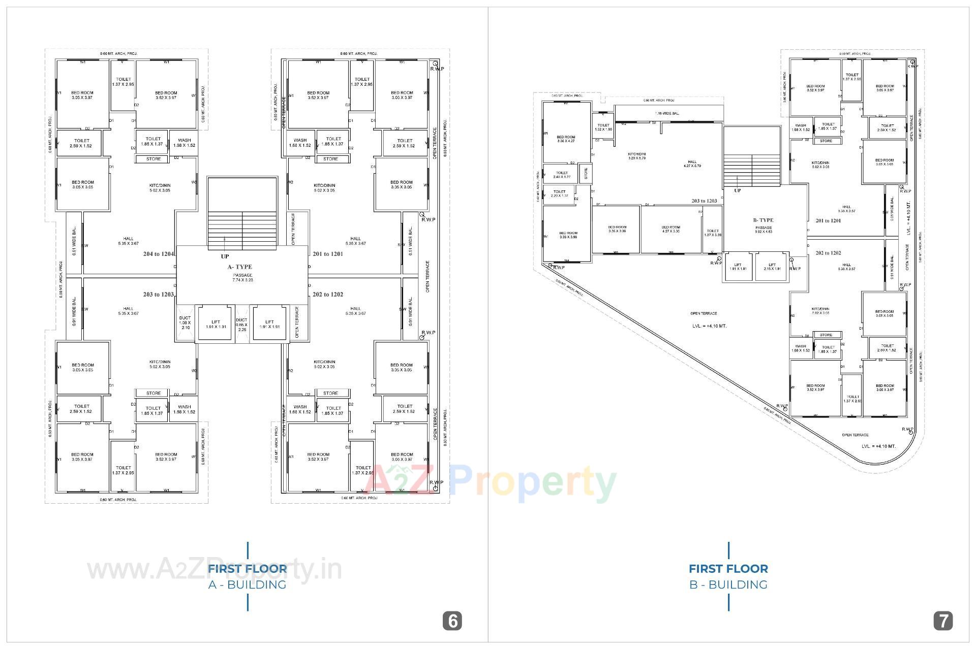 Layout of real estate project Sky Elanza located at Parvat, Surat, Gujarat