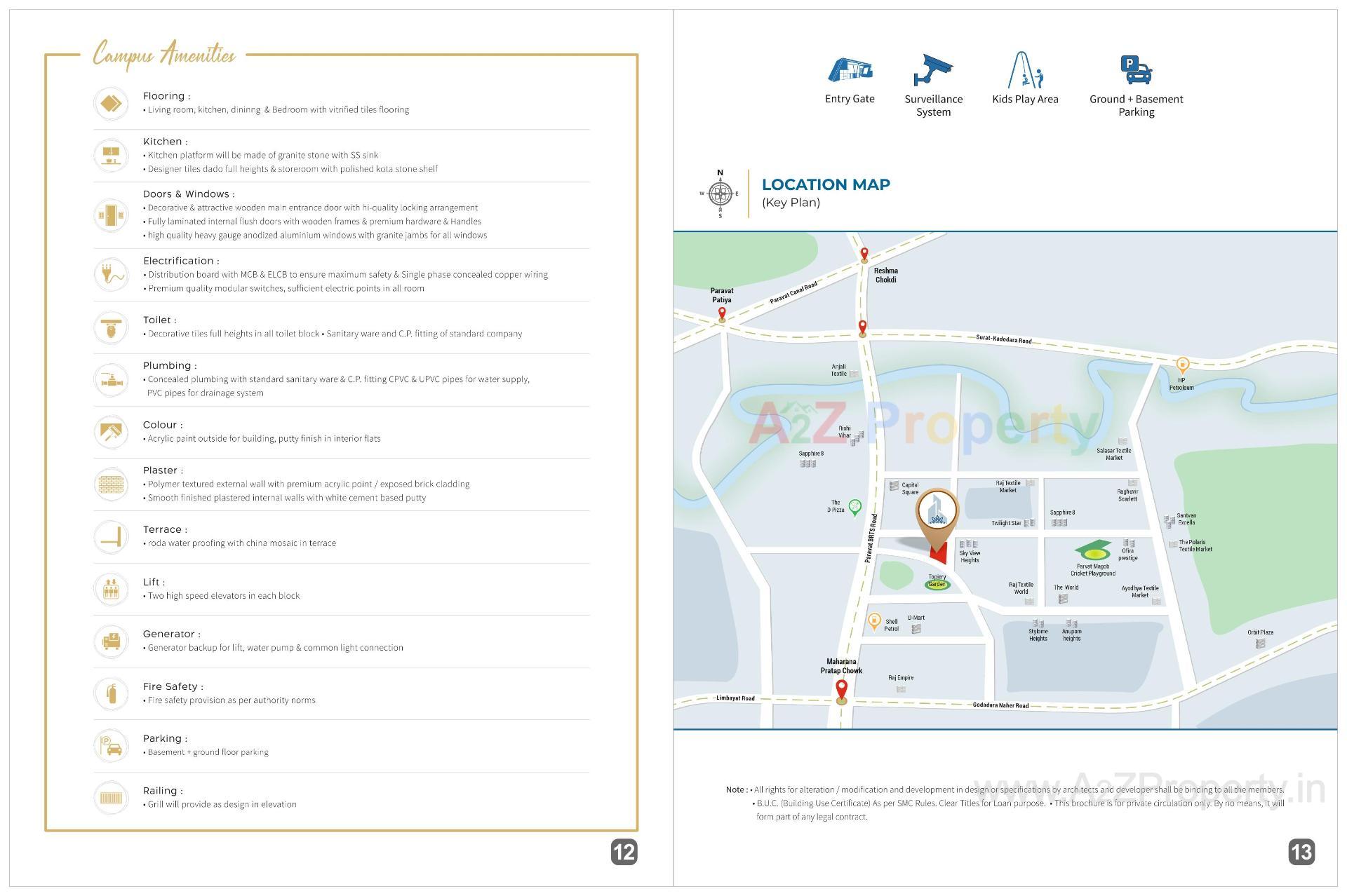  of real estate project Sky Elanza located at Parvat, Surat, Gujarat