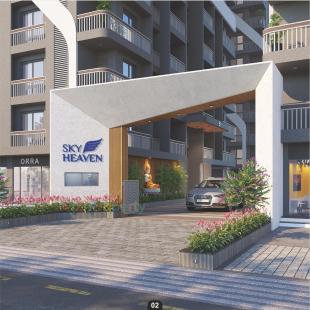 Elevation of real estate project Sky Heaven located at Godadara, Surat, Gujarat