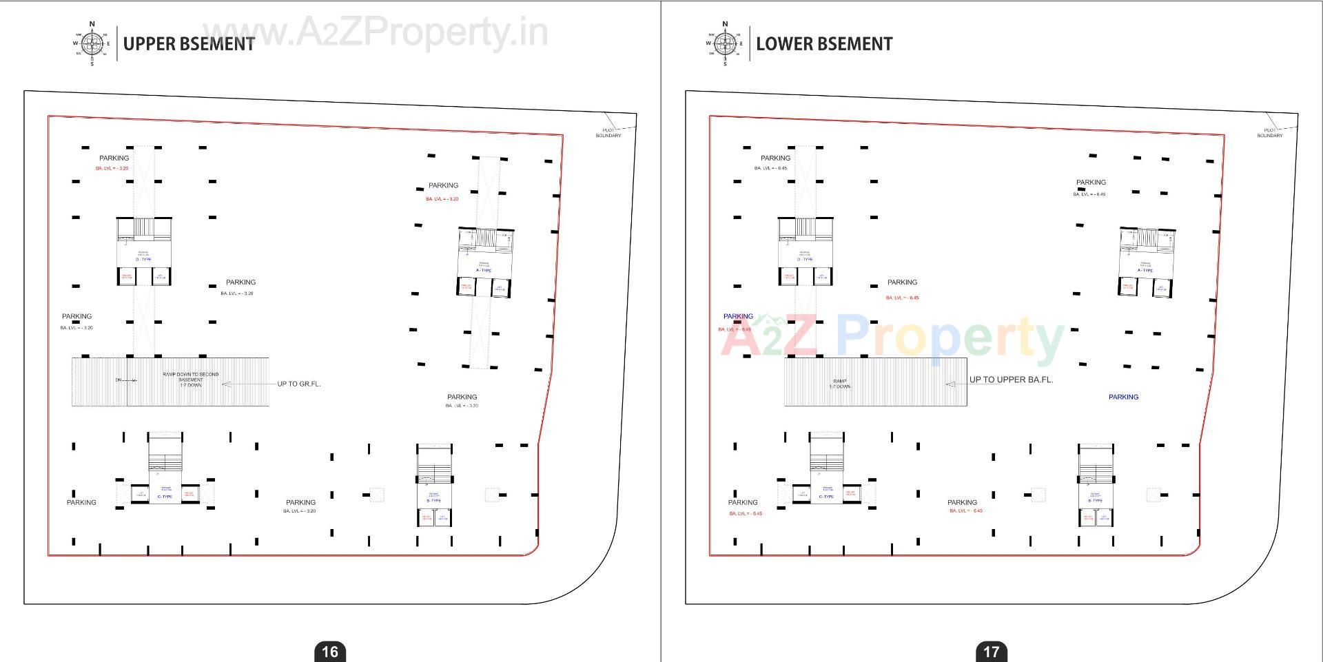 Layout of real estate project Sky Heaven located at Godadara, Surat, Gujarat